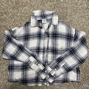 PINK cropped flannel